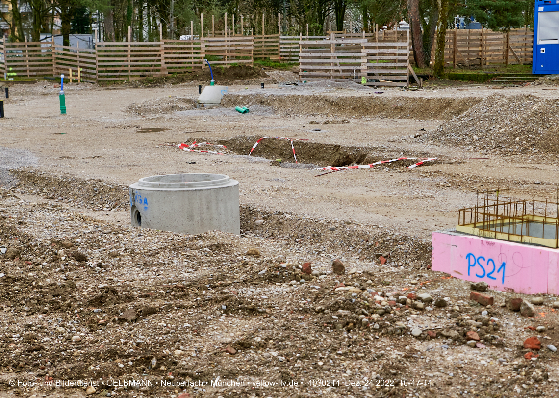 24.12.2022 - Baustelle an der Quiddestraße Haus für Kinder in Neuperlach